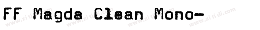 FF Magda Clean Mono字体转换